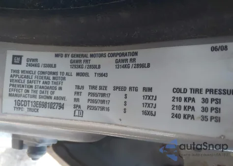 2009 Chevrolet Colorado Lt W/2Lt z USA, uszkodzony, nr VIN 1GCDT13E698102794